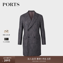 PORTS宝姿男装简约气质毛呢大衣毛呢大衣ML9C006LFF053 棕色 S