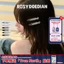 ROSYDOEDIAN RDD撇起系列鸭嘴发夹发卡刘海无痕侧边夹碎发对夹发夹子 灰色波点+白色波点