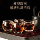 高档加厚水晶扳指杯水晶杯主人杯茶杯玻璃杯子茶具防烫轻奢客杯 【拍1发12】高档水晶扳指杯
