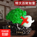 玉白菜摆件家居玄关装饰品办公室摆设店铺开业送礼工艺礼品 特大号百财如意 白菜
