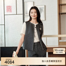 EP雅莹高端系列 亚麻混纺短款老钱风马甲外套 2026春夏新款1009A 灰色 M