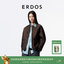 ERDOS 26秋冬微茧型轻薄干练通勤落肩蓬松保暖女棉服外套 可可 M 165/84A