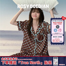 ROSYDOEDIAN RDD不好意思系列松弛感短袖长裤波点睡衣套装女装夏季清凉家居服 短袖套装 M