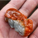 胖东来同款老坑种巧色红翡翡翠A货貔貅挂件玉吊坠送证书