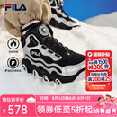 FILA儿童童鞋棉靴2025年冬季男中大童儿童棉鞋 黑/太空银-BS 42
