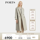 PORTS宝姿商场同款早秋新款女装石青色光泽质感风衣LD9T017QWW032 石青色 M (6)