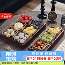 格娜斯 玻璃水果盘客厅轻奢创意零食分格干果盘北欧ins网红点心糖果盘