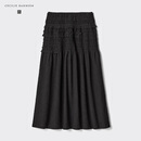 优衣库抽褶裙女装合作款488089 09 黑色 M