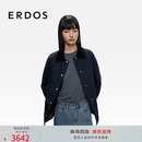 ERDOS 25秋冬翻领丝绵混纺保暖休闲上衣女棉服外套 藏蓝 L 170/88A