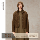 例外（EXCEPTION）女装冬季新品羊毛山羊绒混纺宽松落肩设计棉服【精英衣橱】 咖啡 S