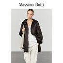 Massimo Dutti早秋新款2026女装轻奢气质双面穿羔羊皮草大衣04750350 深棕色 S (CN 170/88A)