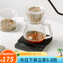 泰摩 黑镜BASIC意式手冲咖啡秤 吧台可计时称重咖啡电子称  0.1g-2kg 黑镜basic3咖啡电子秤-黑色