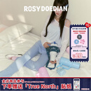 ROSYDOEDIANRDD多喝热水 大容量冰霸杯保温杯保冷杯吸管杯实用礼物伴手礼水杯 粉棕波点+棕色背带