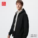 优衣库连帽拉链运动开衫/长袖男装女装外套卫衣482311 09 黑色 XL