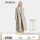 PORTS宝姿商场同款早秋新款女装石青色光泽质感风衣LD9T017QWW032 石青色 M (6)