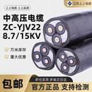 聂顿上上高压8.7-15KV yjv22 3芯35 50 70 95 120 150平方户外铜电缆 ZC-YJV22-8.7-15KV-3芯高中压 50平方毫米600米整根