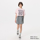 优衣库童装女童休闲迷你裙裤短裙短裤26春夏新款483329 07 青灰色 160