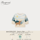 Bonpoint【新品】2026春夏小童卡通图案长袖纽扣套衫小樱桃童装 960 80 /18M