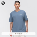lululemon丨Heavyweight男士短袖T恤*文字徽标 速干芯吸 LM3GDCS 钢青 L