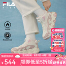 FILA童鞋儿童棉鞋2025冬季男女童旋钮加绒保暖运动鞋 奶白/烟玫瑰粉-GR 36 内长23.0cm