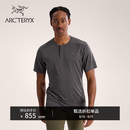 ARC'TERYX始祖鸟 KADEM HENLEY SS 男子 运动短袖T恤 BLACK HEATHER/黑灰色 M