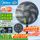 美的（Midea）【超级单品】七叶轻音立式电风扇家用柔风落地扇台式桌面小型风扇大风量节能摇头宿舍电扇 SAF30AB