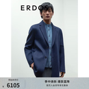 ERDOS 宽松优雅初绒西装领外套商务休闲通勤风男羊绒大衣 藏蓝 170/92A/M