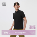 KOLON SPORT/可隆户外休闲衣 男士抗皱透湿AIRMESH热压POLO衫 LHPT6MN087-BK 黑色 （尺码偏小） XL 180/100A