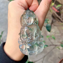 胖东来代购同款玻璃种翡翠观音玉吊坠度母裸石吊坠飘花菩萨男女