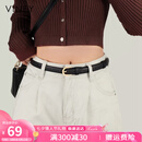 viney牛皮女士皮带细腰带女装饰配裙带针扣女生轻奢牛仔裤腰带生日礼物