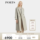 PORTS宝姿商场同款早秋新款女装石青色光泽质感风衣LD9T017QWW032 石青色 M (6)