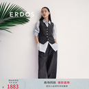 ERDOS【刘雯同款】25夏季透气修身显瘦职场收腰女马甲 粉末咖啡色 L 170/88A