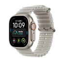 Apple/苹果 Watch Ultra 4 智能手表蜂窝版49毫米原色钛金属表壳半透明灰色海洋表带均码 MJC84CH/B