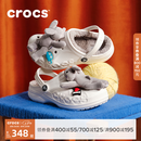 CROCS卡骆驰贝雅暖棉鞋小洞洞鞋男女童洞洞鞋轻便童鞋/207500/207501 白/浅灰-11H 31 (190mm)