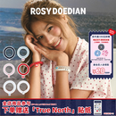 ROSYDOEDIAN撇起系列 电话发圈 高级感头饰日常可爱马尾扎弹力不伤发七夕礼物 浅蓝+深蓝