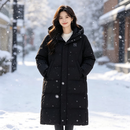 MLB官方 黑色长款羽绒服26新款保暖羽绒服女装宽松百搭外套3ADJB3056 黑色/NY背标 M 170/92A