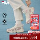 FILA童鞋儿童棉鞋2025冬季男女童旋钮加绒保暖运动鞋 奶白/烟玫瑰粉-GR 36 内长23.0cm