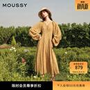 moussy 【刘亦菲同款】南法度假风碎花浪漫优雅连衣裙028ISX33-3711 070米色 M