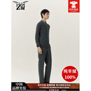 中围100%纯山羊绒男2026秋冬新款羊绒衫加厚保暖可机洗V领打低针织衫 碳灰 XL 【礼盒包装】 【推荐130一155斤】