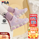 FILA儿童童鞋棉靴2025年冬季男女小童加绒jagger2棉鞋 朴雾嫩粉/浪漫紫-SO 25