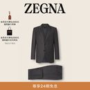 Zegna杰尼亚男装深灰色Trofeo羊毛西装套装 深灰色 52 (M/L)