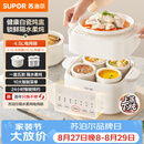 苏泊尔（SUPOR）电炖锅 炖汤盅 电炖盅隔水炖家用全自动煲汤炖汤锅陶瓷燕窝炖盅4.5L蒸炖一体多功能锅 DZ25FC873