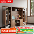 吉赠实木文件柜衣柜一体靠墙新中式书桌书柜两用储物柜收纳柜2026新款 A+B+C组合柜套餐