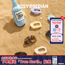 ROSYDOEDIAN撇起系列 印章抓夹椭圆醋酸头发配饰发夹抓夹夹子七夕礼物鲨鱼夹 米色波点