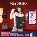 ROSYDOEDIANRDD有点东西在包里大容量托特包复古豹纹通勤七夕礼物单肩包轻便 黑色豹纹