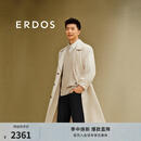 ERDOS【马龙同款】春夏丝麻斜纹宽松商务休闲时尚百搭外套翻领男风衣 亚麻白 M 170/92A