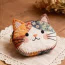 字画-拼布小猫图零钱首饰收纳包【文化用品】迷你零钱包零钱小包