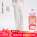 朗姿【兰亭叙】亚麻白色西装裤气质百搭通勤长裤2026年夏季新款 白色 M