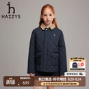 哈吉斯（HAZZYS）童装男女童巴恩风棉服2026冬季新款中大童保暖轻薄外套 藏蓝 160