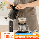 泰摩进阶手冲咖啡套装礼盒 温控手冲咖啡壶磨豆机便携咖啡机生日礼物 进阶型套装-【栗子C5|曜石黑】